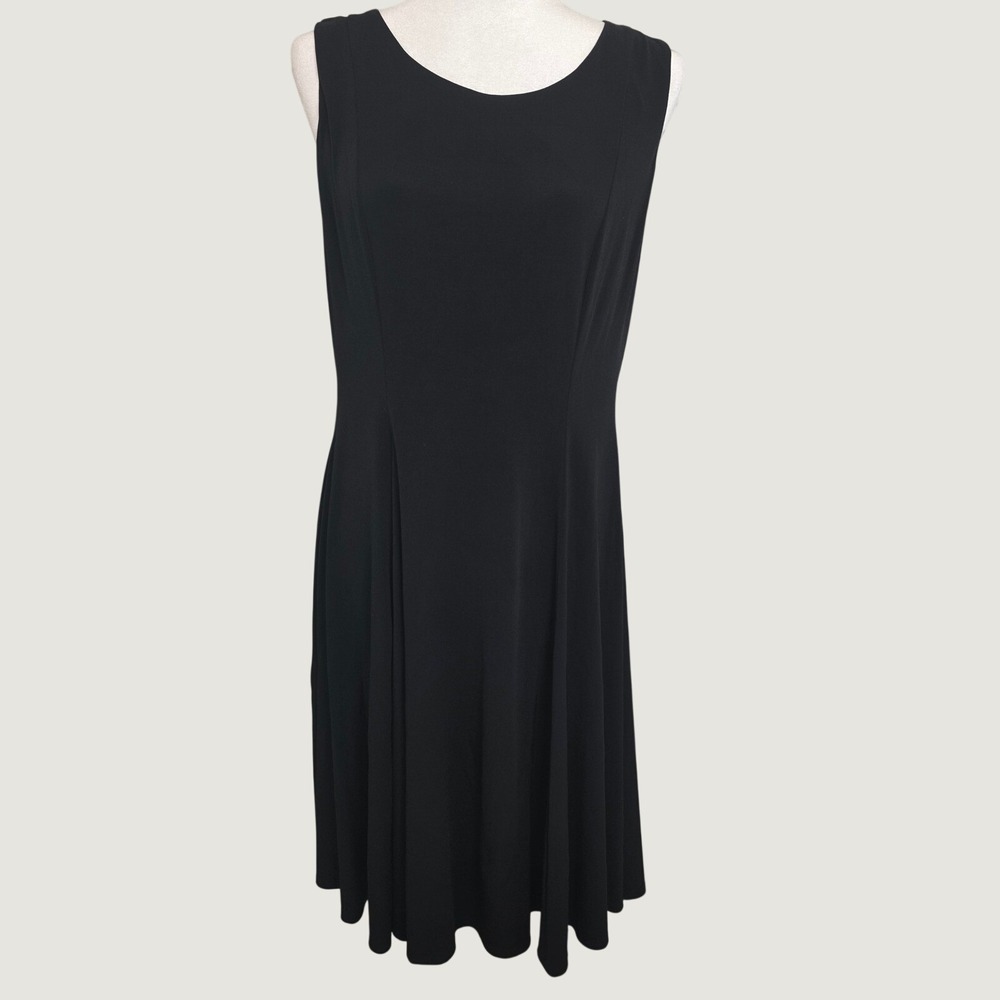 Jessica Howard Midi Fit and Flare Little Black Dress Business Interview Gothic